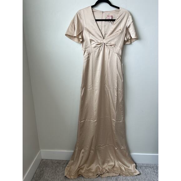 Show Me Your Mumu Rome Twist Bridesmaid Wedding, Dress Champagne Luxe NWT$198 XS - Picture 2 of 6